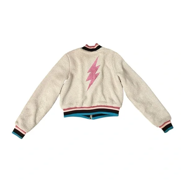 Spiritual Gangster Sherpa Faux Fur Bomber Jacket Small - Picture 4 of 4